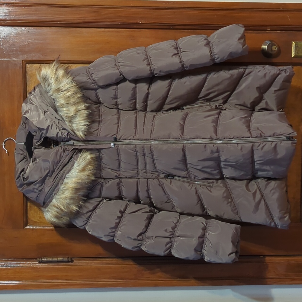 Women's Winter Jacket with Faux Fur Hood